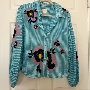 Anthropologie Floral Top